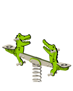 Jeu sur ressort duo Wickey PRO crocodile "Tailey" (Ancrage béton)  100164