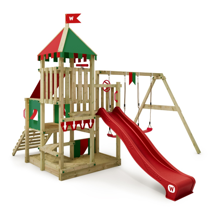 Spielturm Wickey Smart Guard-Rot-Rot-Grün Rouge 820136