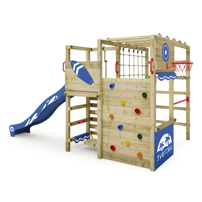 Klettergerüst Wickey Smart Tactic-Blaue Rutsche-Blaue Plane (Design it yourself) Blauw 818074