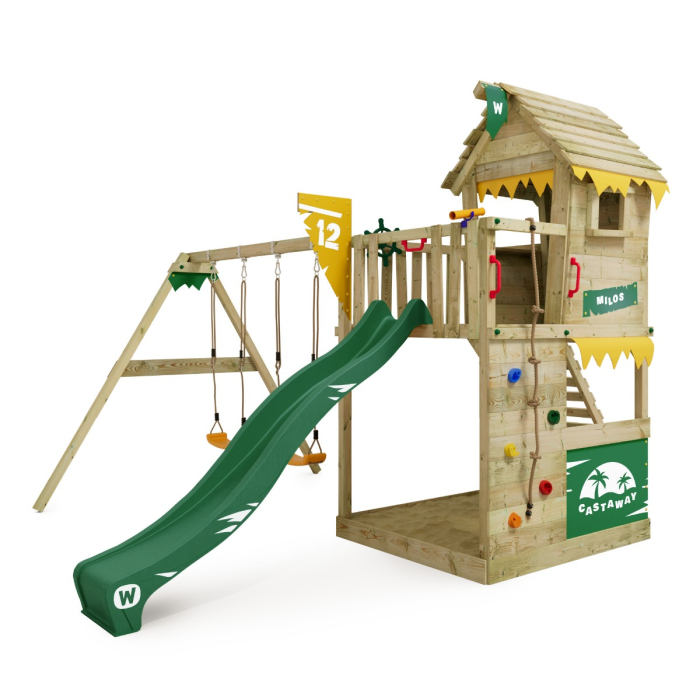 Spielturm Wickey Smart Tomorrow-Grüne Rutsche-Grün/Gelbe Plane Vert 827647