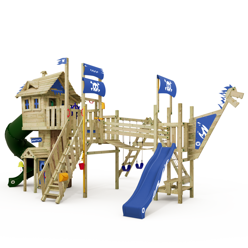 Boomhuis Wickey Prime NeverLand Gold Edition met spiraalglijbaan